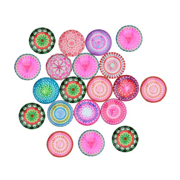 

20 pcs glass flatback scrapbooking dome cabochons stickers for crafts 12mm