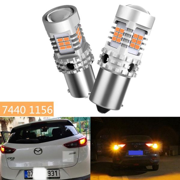 

2x 7440 w21w led bulb car canbus no error for focus 2 3 1 2 fiesta mondeo fusion transit 1156 p21w py21w led turn signal
