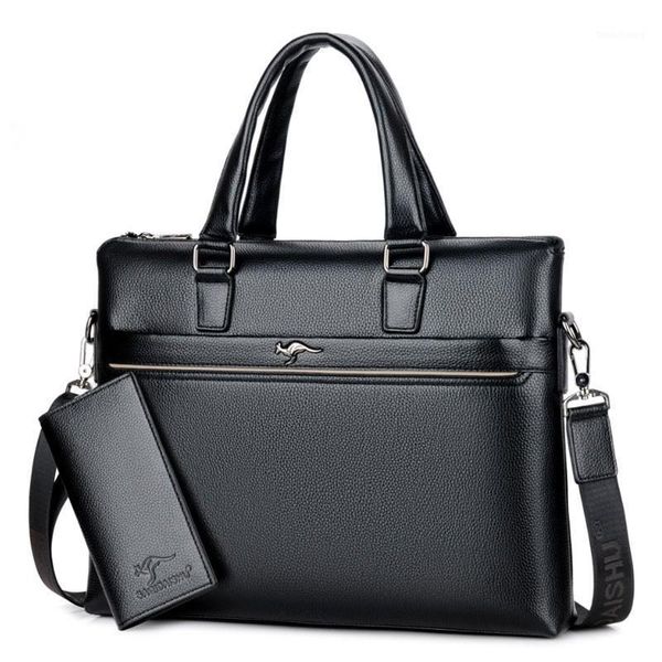 

men's briefcase 15 inch office for computer laphandbag 2021 leather male travel bags shoulder bag men maletines1