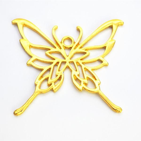 

бабочка наброски шарм полый кулон металлический каркас подвесной очарование bezel установка кабошон установка uv смола ювелирные изделия дел, Black