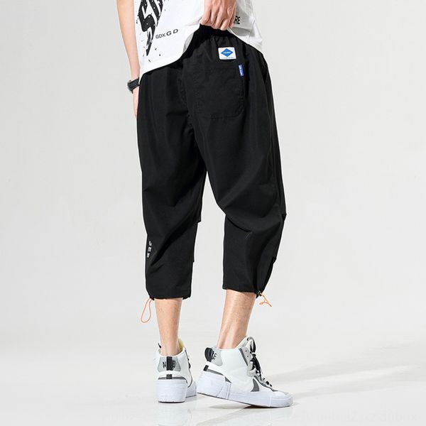 

2020 summer capris men's sports casual loose legged thin korean fashion ins summer brand capri pants brand wcsvz, Blue