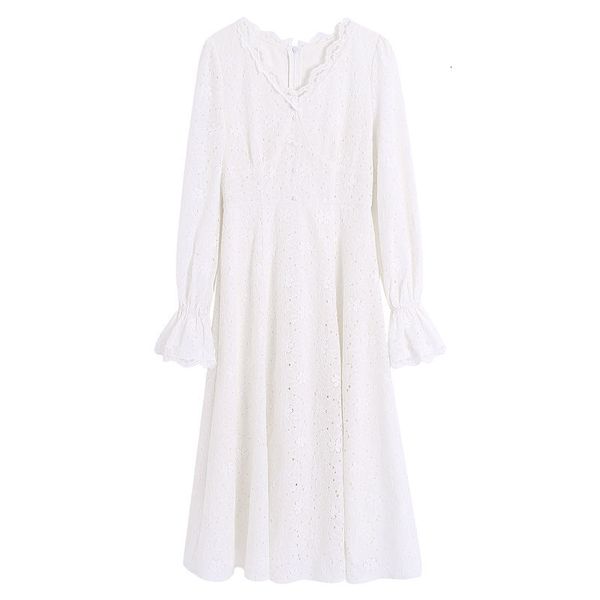 

new elegant floral women lace party designer midi casual french korean 2021 spring women's clothing rh8y, Black;gray