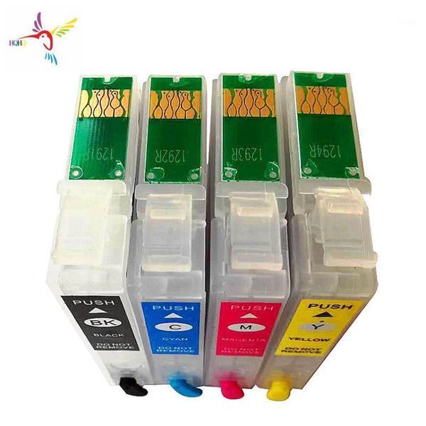 

4pcs/set t1291-t1294 refill ink cartridge for sx420w/sx425w/bx305f/bx305fw/bx525wd/bx625fwd/wf7015 printer with permanent1 kits