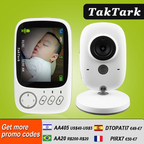 

3.2 inch wireless video color baby monitor high resolution baby nanny security camera night vision temperature monitoringhello