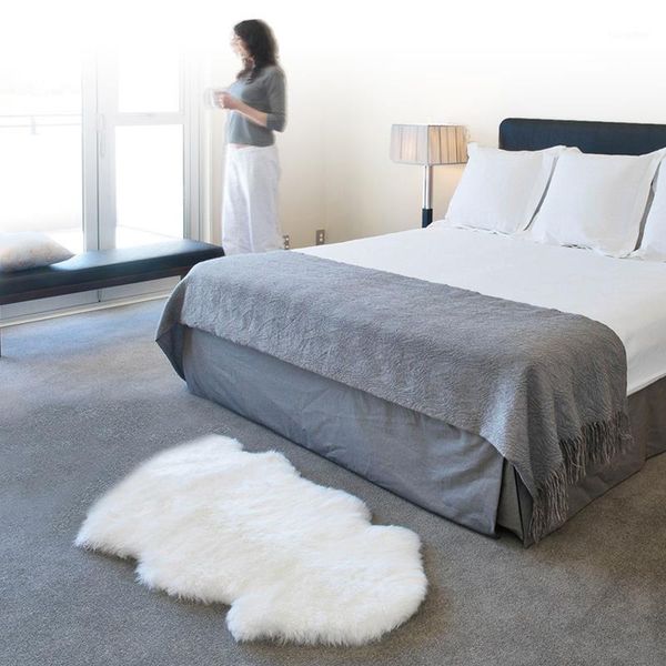 

floor mat polyacrylonitrile fiber bed covers chair rugs warm imitation wool artificial sheepskin living room sofa comfortable1