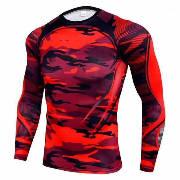 

long sleeved round neck quick-drying ice silk t-shirt male outdoor camouflage fitness clothes male slim t shirt breathable1, Black;blue