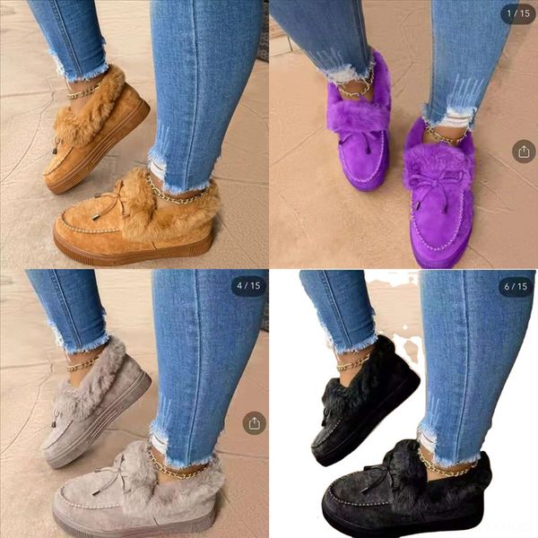 

cunvi the new new winter-autumn at thermal mop plus velvet home yarn soft snow boots cotton-padded female cotton slippers with cotton, Black