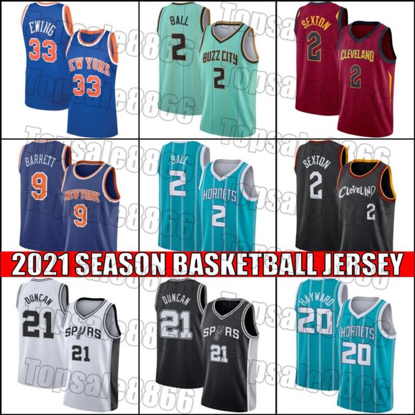 

cleveland cavaliers jersey collin 2 sexton tim 21 duncan jersey lamelo gordon ball hayward jerseys rj patrick barrett ewing jersey, Black;red