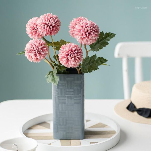 

decorative artificial flower chrysanthemum balls simulation silk mariage fake flower diy party home wedding decoration flowers1