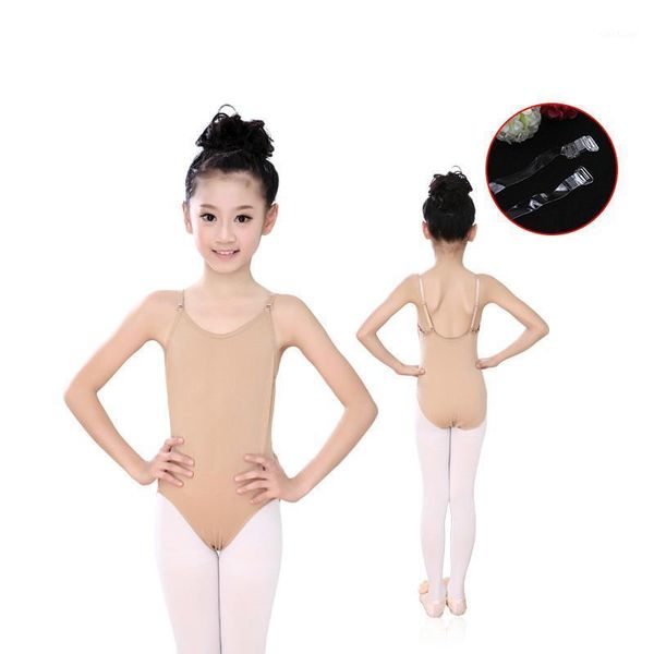 

stage wear skin bodysuit children girls leotards gymnastics for sleeveless nude leotard kids ballet dance flesh underwear1, Black;red