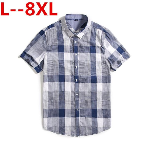 

8xl 6xl 5xl new plus arrival 2020 summer men fashion short sleeve brand clothing male shirt camisa masculina, White;black