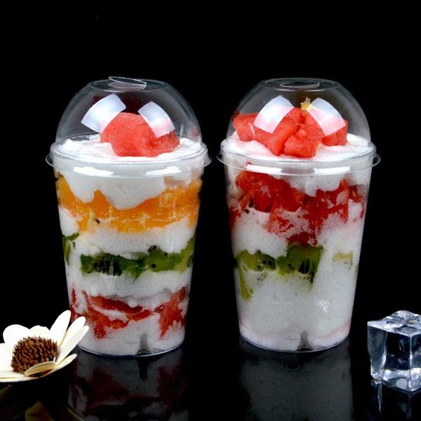 

50 cups tea sodas plastic disposable for juice iced milk takeaway hard transparent packaging coffee smoothies cup pcs drinking bbyhyk