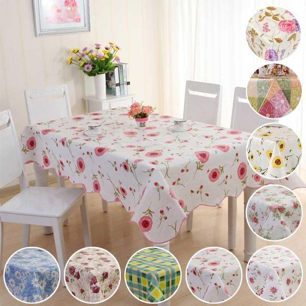 

modern pastoral 106*152cm rectangle waterproof oil proof pvc table cloth cover home dining kitchen tablecloth decor decorative1