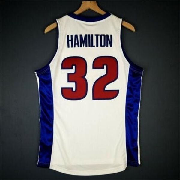 

custom 121 youth women vintage rip hamilton mitchell ness 04 finalscollege basketball jersey size s-4xl or custom any name or number jersey, Black