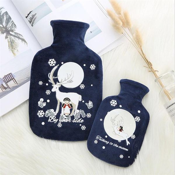 

зимняя теплая горячая водяная сумка охватывает бутылку большие портативные плюшевые рождественские снежинки лось руки ноги потепление bolsa