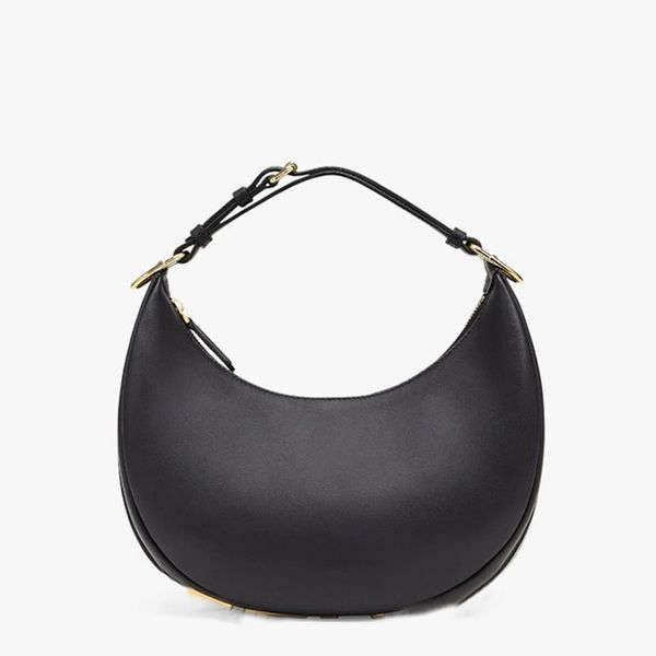 

underarm bag crescent moon handbags croissant bags women crossbody back handbag zipper purse genuine leather pouch, Black;red