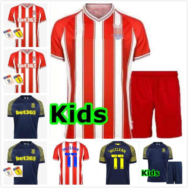 

men + kids 2020 2021 stoke city 20 21 soccer jersey campbell 26 clucas mcclean maillot de foot camiseta de fútbol home away football shirts, Black;yellow