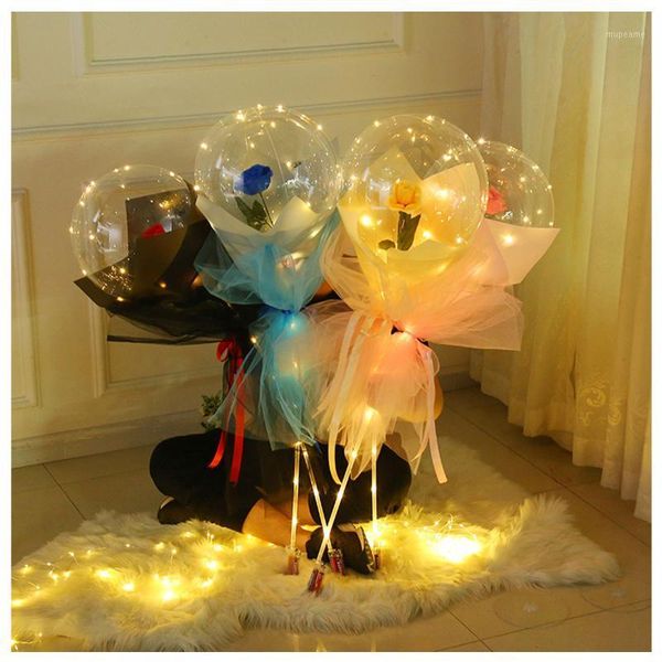 

party favor fashion led rose bouquet luminous christmas valentine's day gift birthday wedding light balloon in a gifts diy product1