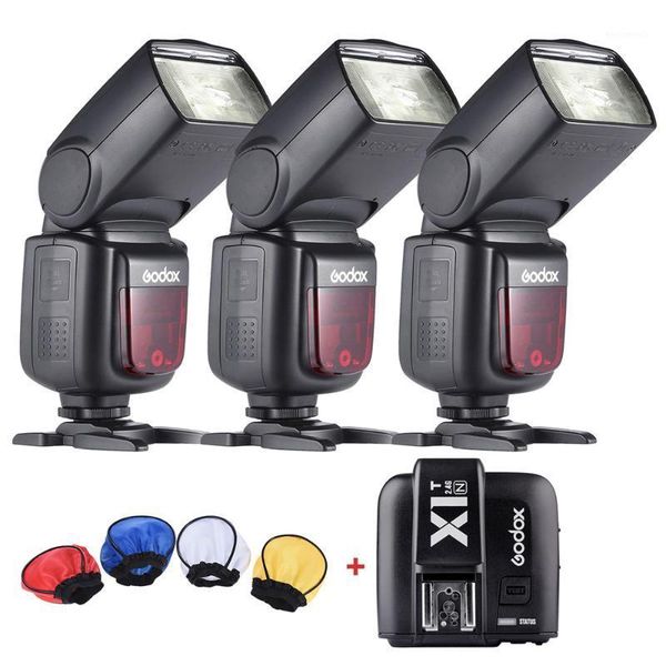 

godox v860ii-n i-ttl 1/8000s hss master slave gn60 speedlite flash with x1t-nl 1/8000s flash trigger for dslr cameras1