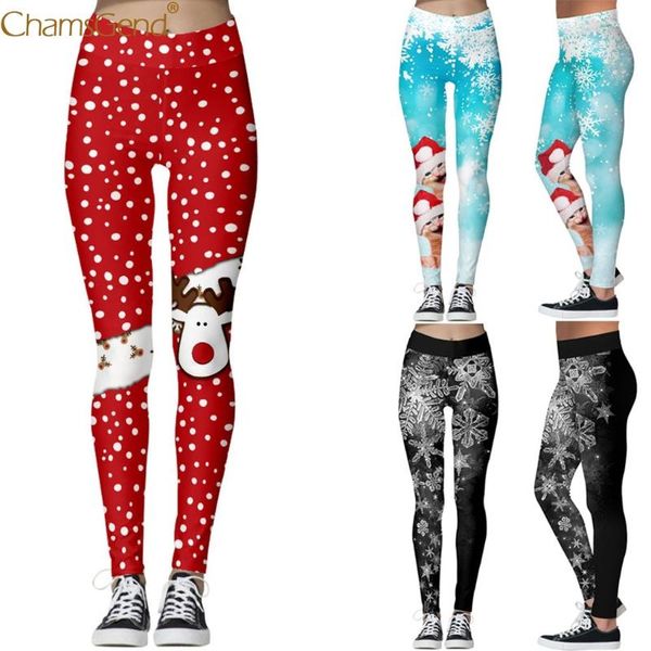 

2020 christmas yoga pants printed high waist women gym leggings women ports pants for workout leggings fitness yoga, White;red