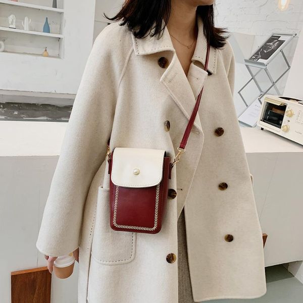 

simply crossbody bags pu leather solid color simple messenger bag lady chain travel small handbags for women 2021
