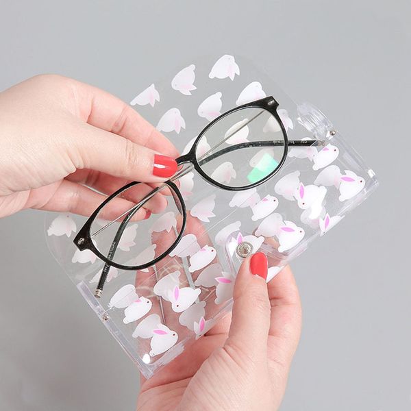 

cute clear sunglasses glasses case transparent glass spectacle storage protection carry box nice fashion eyewear accessoires
