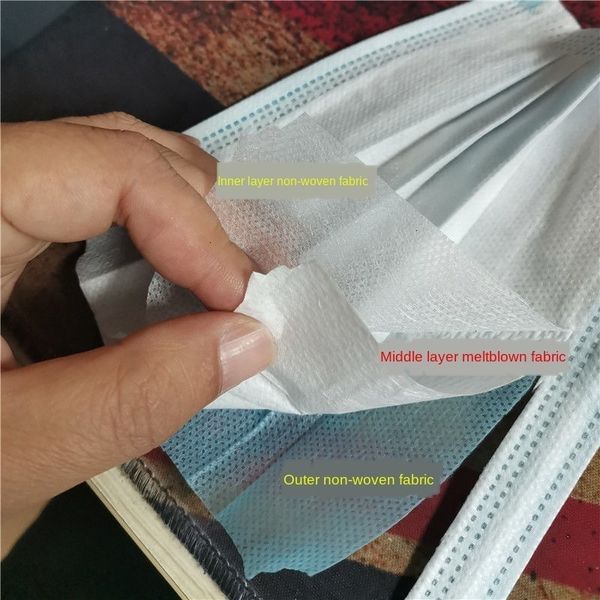 

civil pieces of 50 protective three-layer disposable with fusing cloth filter dust mask
