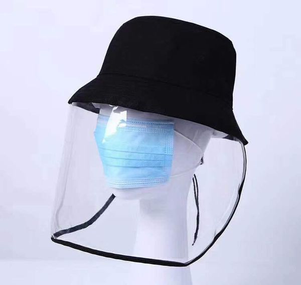 

bucket hat face shield adjustable full face cover isolation protective mask baseball cap prevent droplets prot bbyoki packing2010