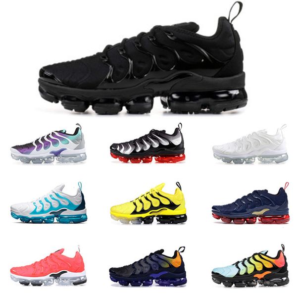 

2020 chaussures plus tn mens running shoes fashion athletic sports tns white black pink outdoor womens trainers sports sneakers size 5.5-11