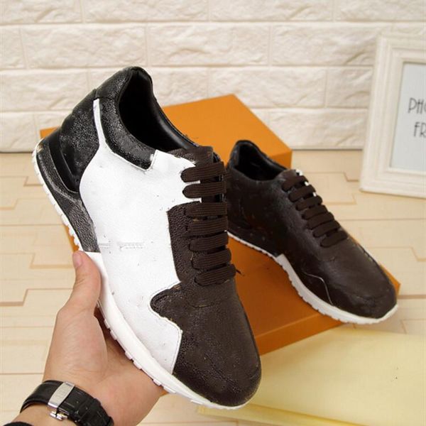 

men shoe casual fashion breathable casual shoes men leather chaussures pour hommes runner sneaker l u men shoe casual luxury shoes, Black