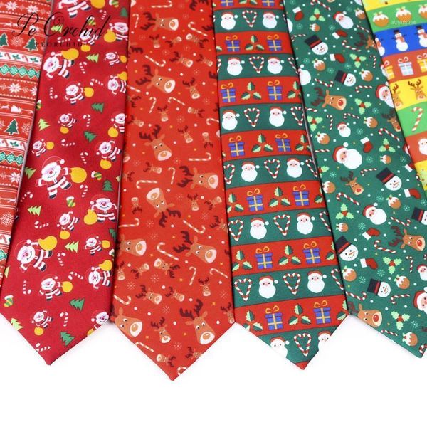 

peorchid 2020 new christmas tie for men women neckwear corbatas slim red green santa claus festival party necktie men gifts1, Blue;purple