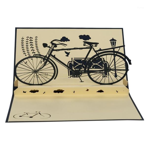 

3d up handmade laser cut vintage cards vintage bike creative gifts postcard birthday greeting cards for lovers1
