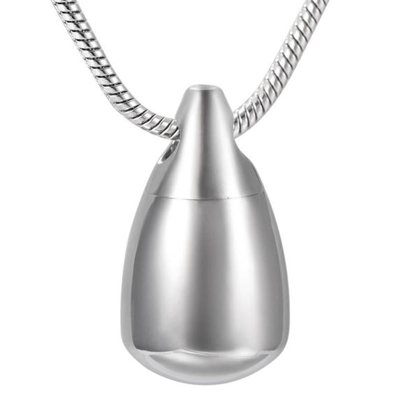 

pendant necklaces ijd9924 teardrop cremation jewelry steel/rose gold/gold/black ashes urn necklace for human or pet memorial, Silver