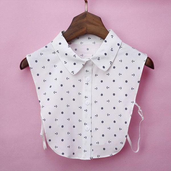 

fashion women chiffon blouse shirt plaid fake collar tie detachable collar lapel chiffon blouse women clothing accessories, White