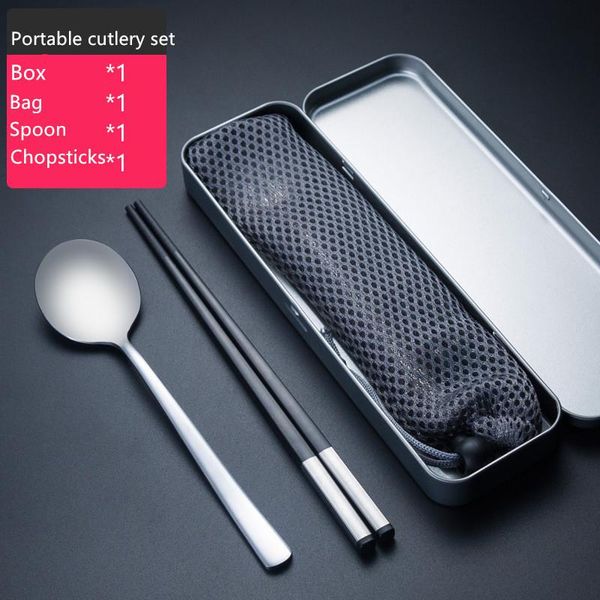 

набор столовых приборов из нержавеющей стали установите наборы посуды легкие портативные посуды для путешествий набор с тканевым мешком