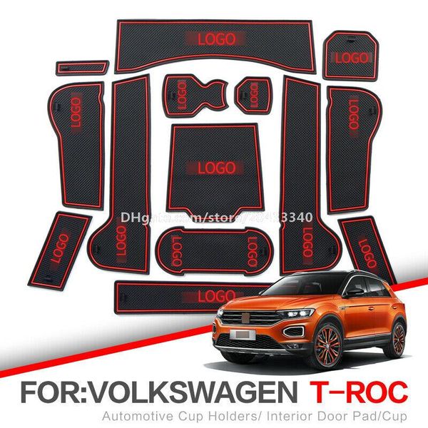 

автомобильных ворота slot pad вода coaster интерьер покрытие кубок коврики для volkswagen t-roc