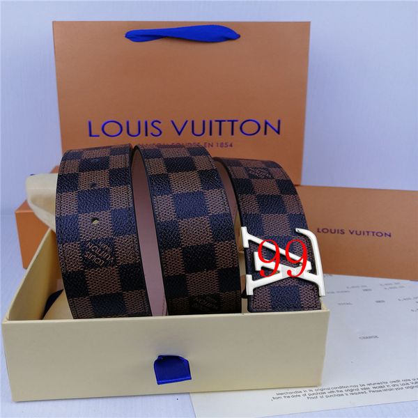 

lÃ²uis vuittÃ²n with box gift bag real cowhide genuine leather new fashion mens womens belts snake gold buckle men designer belt, Blue;gray