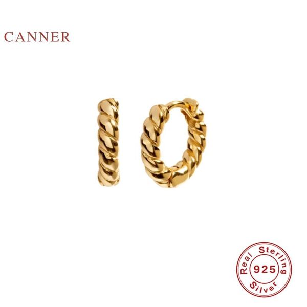 

каннер 925 серебряных серьги для женщин ухи спирали диких серег обручей циркон корейского pendientes серебро / золото ювелирных изделий, Golden;silver