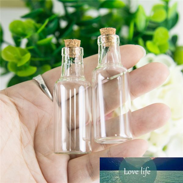 Großhandel 12 ml Mini Transparente Glasflaschen mit Korken Klare Wishing Geschenkflaschen Gläser 50 teile/los