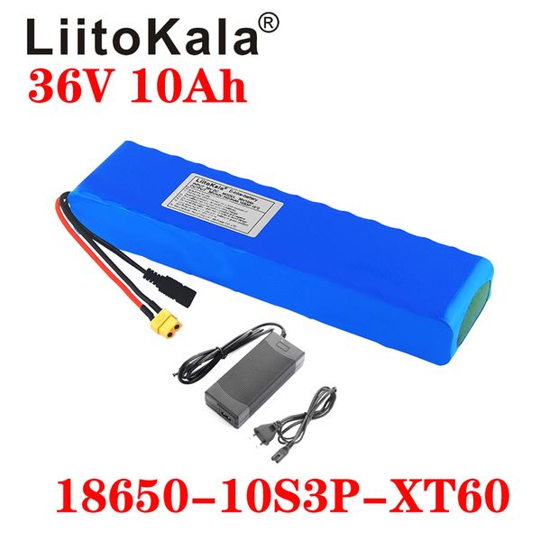 

liitokala 36v 10ah 600watt 10s3p lithium ion battery pack 20a bms for xiaomi mijia m365 pro ebike bicycle scoot xt60 t plug