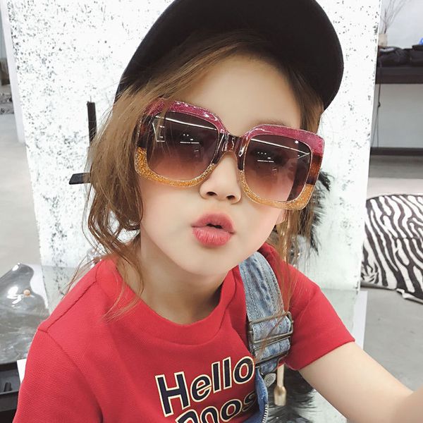 

square sunglasses kids girls sunblock vintage baby boys sun glasses eyewear children sunglass oculos de sol lu, Blue