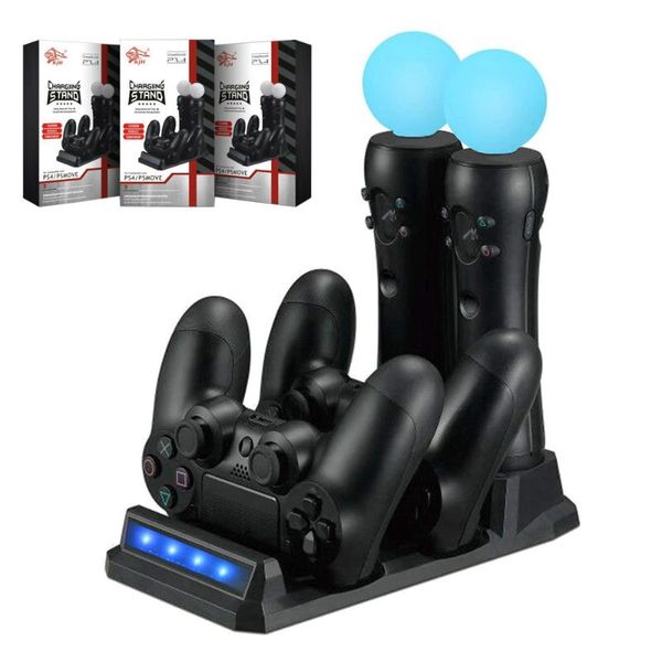 

game controllers & joysticks 4-in-1 usb charging dock with led light dual charger station for move holder