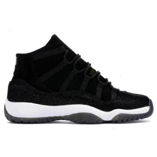 

11 concord gamma shoes blue basketball 11s jumpman bred 25th anniversary space jam platinum tint mens women xi athletic trainers sneakers, Black
