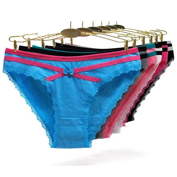 

3pcs.lot -xl cotton panties women underwear new panties female lingerie g-string underpants solid color pantys 89355, Black;pink