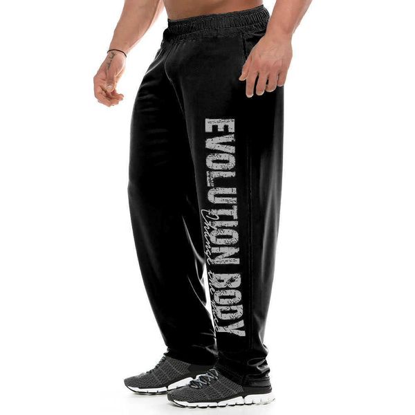

muscle sports pants men's casual loose autumn light sports outdoor mesh pants breathable brothers quick drying pants trousers, Black