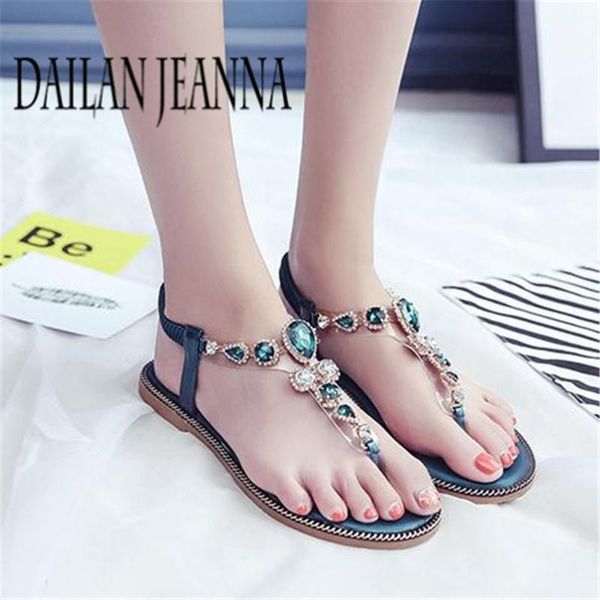 

sandals 2021 flat-bohemian fashion europe and the united states fun simple sandals1, Black