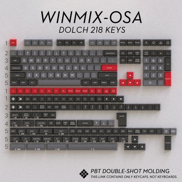 

keyboards osa keycap pbt dolch lava orange customized full set of ball cap two color