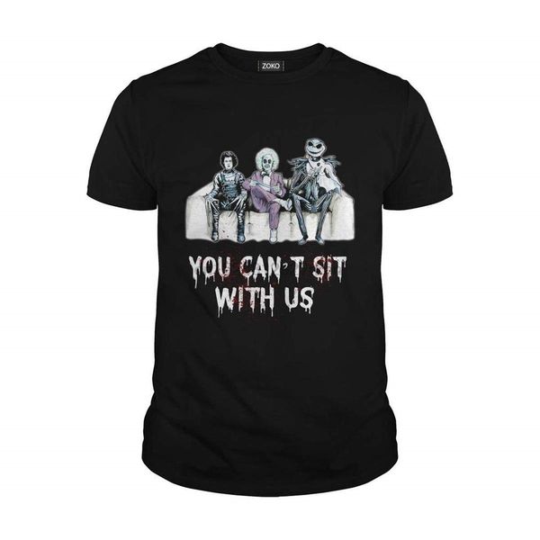 

вы не можете sit с horror мужская мужчины печать тройники с коротким рукавом футболка блуза спорта с капюшоном hoodie