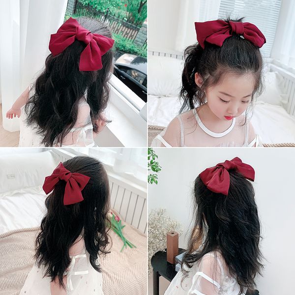 

super large butterfly clip headdress net princess red baby korean girl hairpin children hair accessories