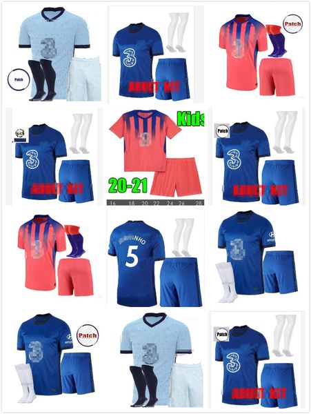 

2020 детский футбол джерси лампарс пулисский футбол для футболки camiseta de fútbol willian camisa de futebol 20/21 kids kante maillot de op, Black;yellow